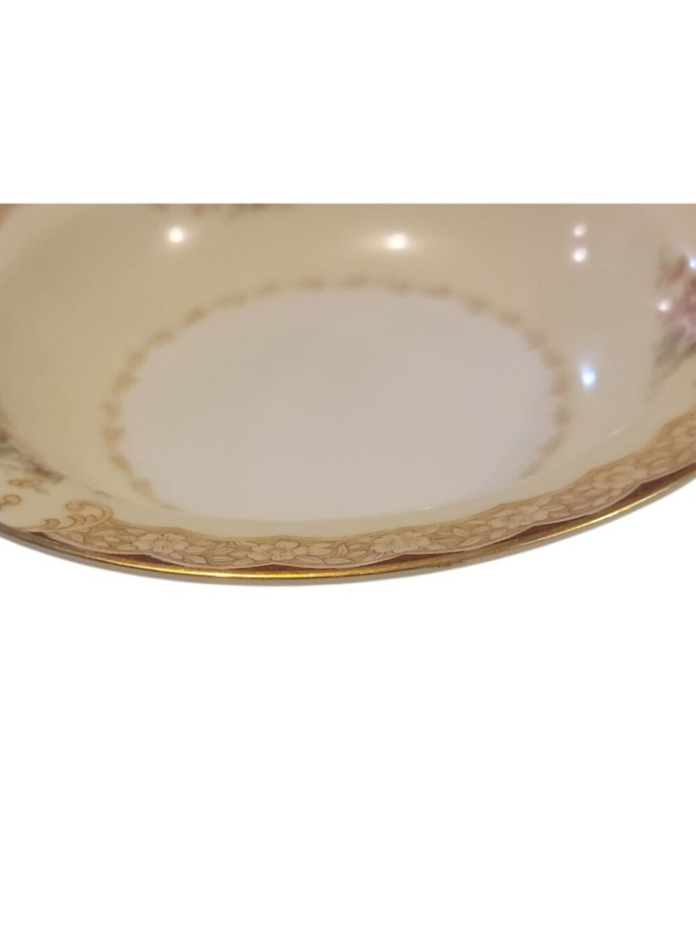 Noritake N30 Fruit Bowl Occupied Japan 1947 Vtg Rare Ivory White Floral 5.5" - Picture 5 of 12